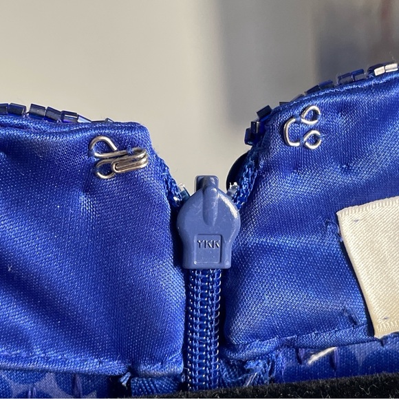 Vintage Niteline by Della Roufogali Sapphire Blue Sequin Dress - 4 - Picture 4 of 10